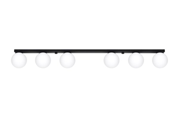 Deckenlampe groß 120 cm lang Glas Kugeln 6-flammig G9