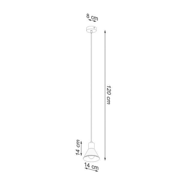 Pendelleuchte Weiß Metall Retro Ø 14 cm schlicht E27