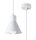 Pendelleuchte Weiß Metall Retro Ø 14 cm schlicht E27
