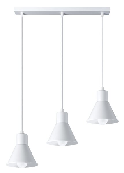 Hängelampe 3-flammig 45 cm lang Retro E27 Metall