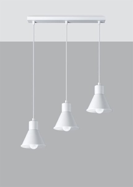 Hängelampe 3-flammig 45 cm lang Retro E27 Metall
