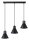 Suspension 3 flammes Retro ES111 Métal noir