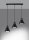 Suspension 3 flammes Retro ES111 Métal noir