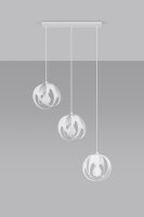 Lampe à suspendre blanche à 3 flammes E27...