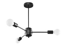 Deckenlampe Schwarz 3-flammig &Oslash; 61 cm Metall CENZI