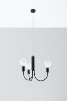 Lustre métal Ø 45 cm 3 flammes rétro...