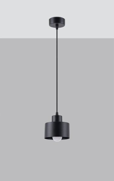 Lampe à suspendre Noir Ø 12 cm petit métal rétro E27