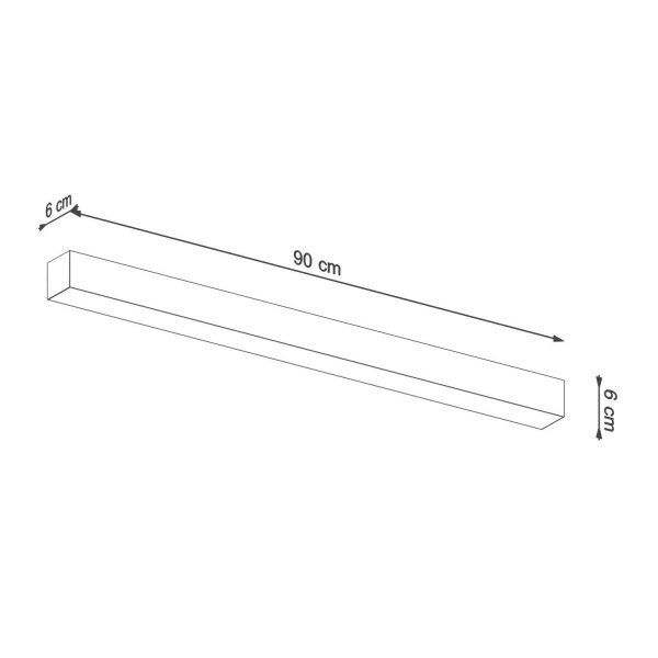 LED Wandleuchte 90 cm lang 3000 K 3120 lm blendarm