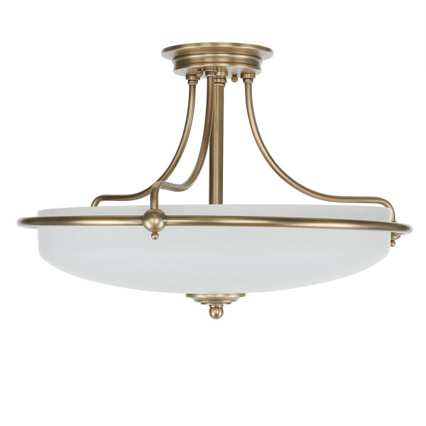Plafonnier ASPERO laiton crème 4xE27 Lampe