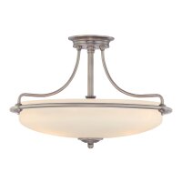 Plafonnier ASPERO Crème Nickel Lampe Art Nouveau