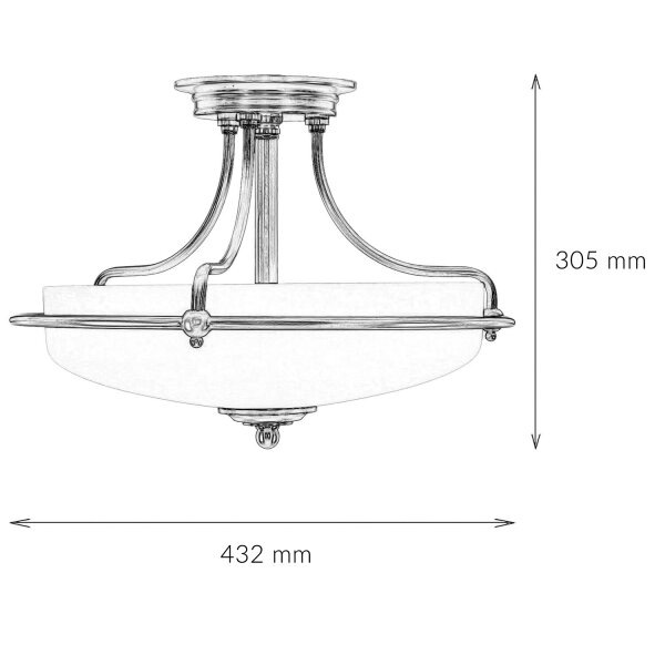 Plafonnier ASPERO Bronze Ø43cm Lampe de couloir