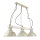 Suspension vintage 3-flmg E27 Shabby blanc HAKON