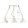 Suspension vintage 3-flmg E27 Shabby blanc HAKON