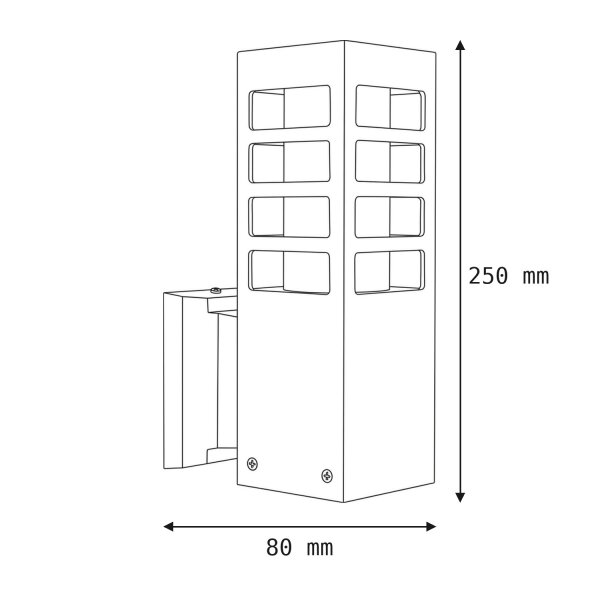 Außen Wandleuchte Anthrazit IP54 eckig E27
