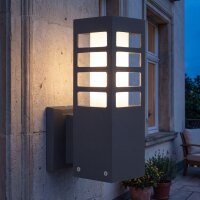 Außen Wandleuchte Anthrazit IP54 eckig E27