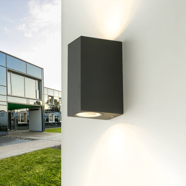 Luminaire dextérieur moderne Up Down Projecteur Anthracite AALBORG