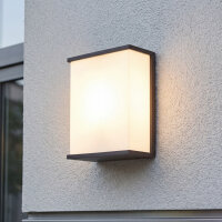 Außenwandleuchte Anthrazit Alu IP54 E27 2-flammig