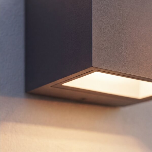 Außenwandleuchte LED Anthrazit Alu IP54 4000K B:8,8 cm
