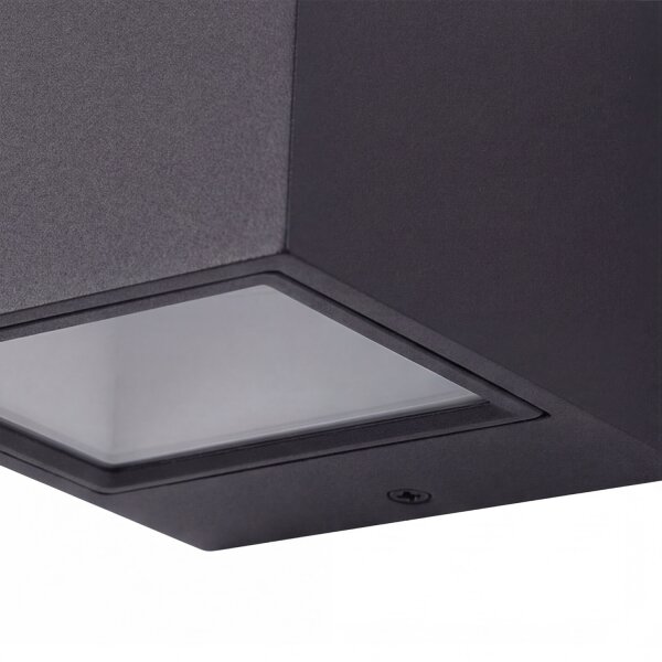 Außenwandleuchte LED Anthrazit Alu IP54 4000K B:8,8 cm
