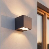 Außenwandleuchte LED Anthrazit Alu IP54 4000K B:8,8 cm