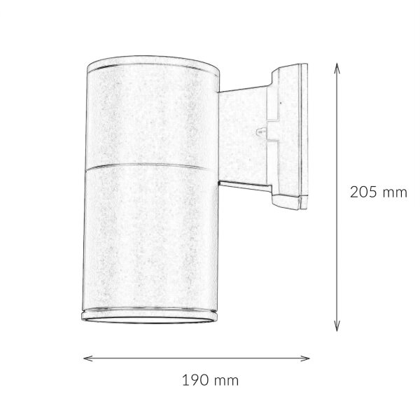 Außen Wandleuchte Anthrazit IP44 E27 Ø11cm H:21cm