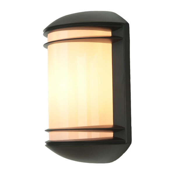 Moderne halbrunde Außen Gartenleuchte QUARTZ Anthrazit farben