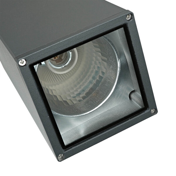 Lampe dextérieur Anthracite Up Down IP54 carrée 30cm