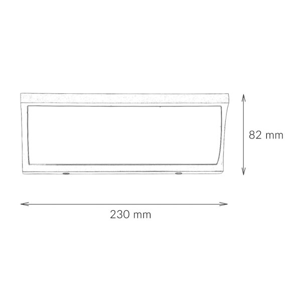 LED Wandleuchte TENBOS Anthrazit IP65 Modern Außen