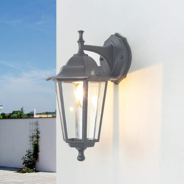 Lampe dextérieur rustique anthracite IP44 PARIS
