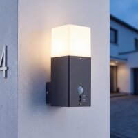 Außenlampe mit Bewegungsmelder Anthrazit E27 IP44 Wand