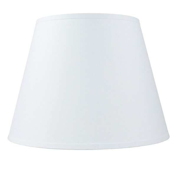 Abat-jour en tissu pour lampe de table E14 Ø 25 cm Blanc conique