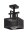 Schwarze Deckenlampe Metall Industrial E27 B:16 cm