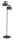 Schwarze Stehlampe Metall E27 gro&szlig; 160 cm 2-flammig