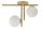 Deckenleuchte Gold Kugel Glas Metall L:45 cm wohnlich