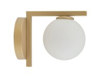 Applique murale moderne m&eacute;tal or verre G9 L:14 cm...