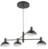 Suspension noir blanc métal L:90 cm 4-flamme E14