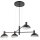 Suspension noir blanc métal L:90 cm 4-flamme E14