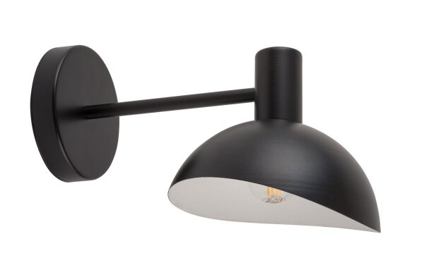 Applique en métal noir blanc L:18 cm étroit E14 Moderne