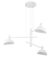 Wei&szlig;e Pendelleuchte Metall 3-flammig B:75 cm E14 Modern