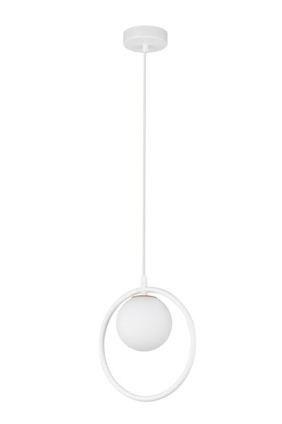 Design Pendelleuchte Glas Metall Weiß bis 0,9 m G9