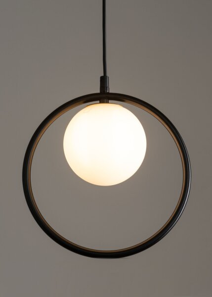 Blendarme Lampe à suspendre Noir Métal Boule Ø12 cm G9