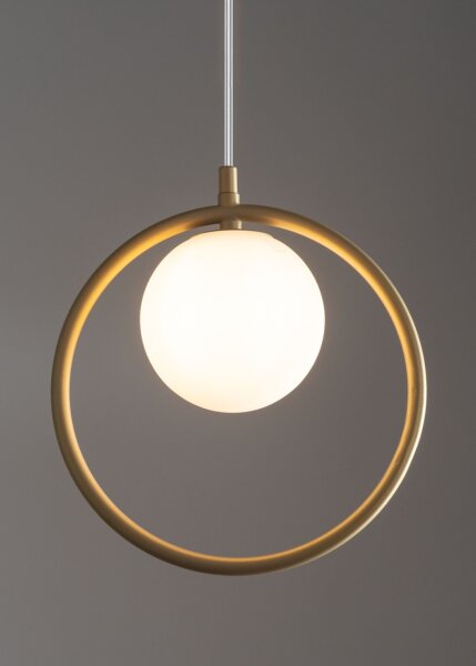Lampe à suspendre Métal Or Verre Boule Ø12 cm G9 Moderne