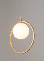 Lampe à suspendre Métal Or Verre Boule...