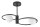 Blendarme plafonnier verre noir blanc G9 L:55 cm