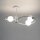 Grand plafonnier Blanc Métal Verre L:64 cm G9 Moderne