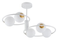 Plafonnier moderne verre métal G9 5 flammes...