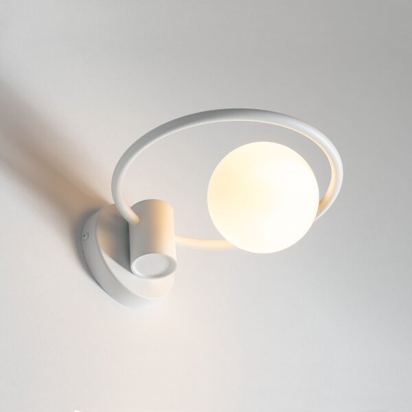 Applique ronde en métal Abat-jour en verre faible éblouissement G9 Moderne