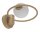 Applique murale moderne or verre sphère L:25 cm G9 faible éblouissement
