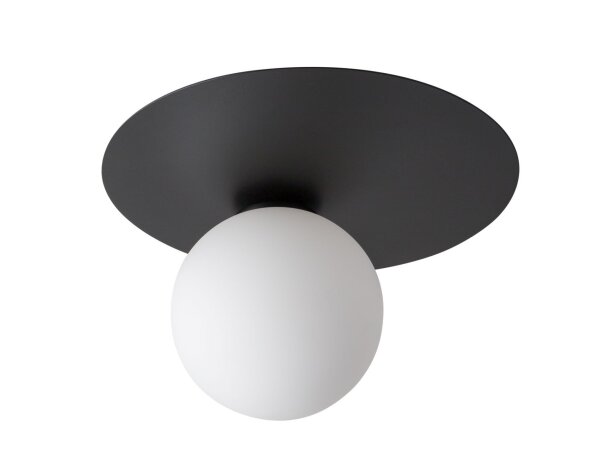 Verre Plafonnier Métal Noir Boule Ø14 cm confortable