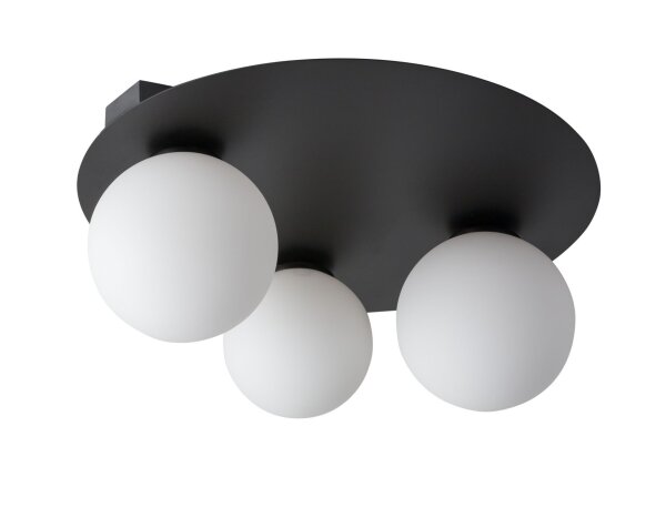 Schwarze Deckenlampe Modern Metall Glas G9 gemütlich